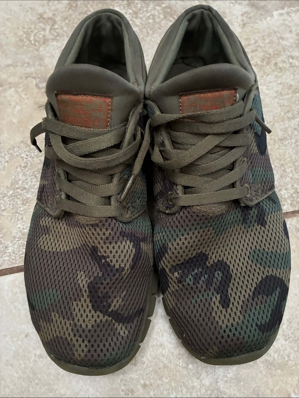 Nike Men's Olive Camo Athletic Shoes
